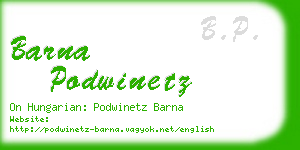 barna podwinetz business card